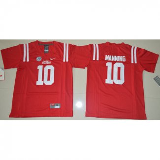 Enfants Maillot Basket NCAA Eli Manning 10 Rouge