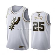 Maillot Golden Edition San Antonio Spurs Jakob Poeltl Blanc