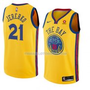 Maillot Golden State Warriors Jonas Jerebko Ciudad 2018-19 Jaune