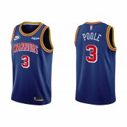 Maillot Golden State Warriors Jordan Poole NO 3 75th Anniversary Bleu