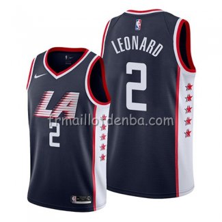 Maillot Los Angeles Clippers Kawhi Leonard Ciudad 2019 Noir