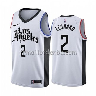 Maillot Los Angeles Clippers Kawhi Leonard Ville 2019-20 Blanc