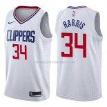 Maillot Los Angeles Clippers Tobias Harris Association 2017-18 34 Blancoo