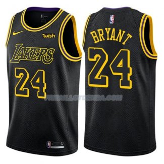 Maillot Los Angeles Lakers Bryant Ciudad 2017-18 24 Negr