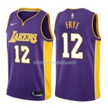 Maillot Los Angeles Lakers Channing Frye Statehombret 2017-18 12 Violeta