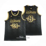 Maillot Los Angeles Lakers Kobe Bryant No 24 8 Black Mamba Noir