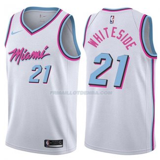 Maillot Miami Heat Hassan 2017-18 Blancooside Ciudad 2017-18 21 Blancoo