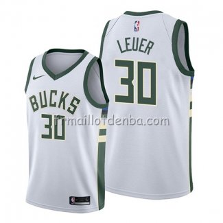 Maillot Milwaukee Bucks Jon Leuer Association Blanc