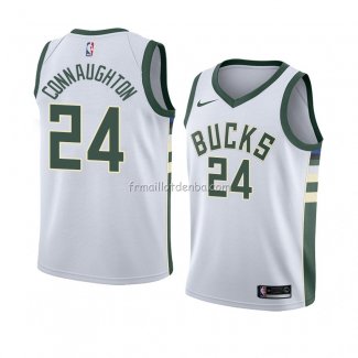 Maillot Milwaukee Bucks Pat Connaughton Association 2018 Blanc