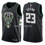 Maillot Milwaukee Bucks Sterling 2017-18 Marron Statehombret 2017-18 23 Negro