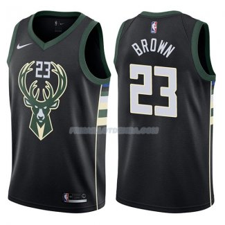 Maillot Milwaukee Bucks Sterling 2017-18 Marron Statehombret 2017-18 23 Negro