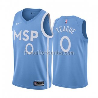 Maillot Minnesota Timberwolves Jeff Teague Ville Edition Bleu