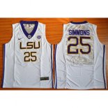 Maillot Basket NCAA Ben Simmons 25 Blanc