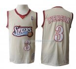 Maillot Philadelphia 76ers Allen Iverson Retro 3 Crema