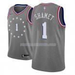 Maillot Philadelphia 76ers Landry Shamet Ciudad 2018-19 Gris Gris