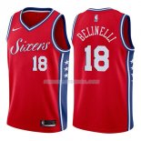 Maillot Philadelphia 76ers Marco Belinelli Statehombret 76er 2017-18 18 Rojo