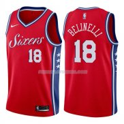 Maillot Philadelphia 76ers Marco Belinelli Statehombret 76er 2017-18 18 Rojo