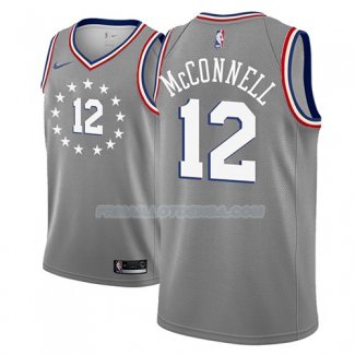 Maillot Philadelphia 76ers T.j. Mcconnell Ciudad 2018-19 Gris Gris