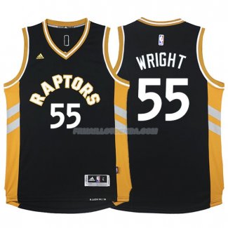 Maillot Basket Toronto Raptors 2017-18 Delon Wright Negro 55 Oro