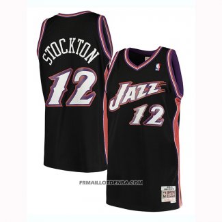 Maillot Utah Jazz John Stockton Hardwood Classics 1998-99 Noir