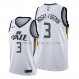 Maillot Utah Jazz Justin Wright Foreman Association 2019-20 Blanc